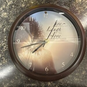 Brown Inspirational Wall Clock